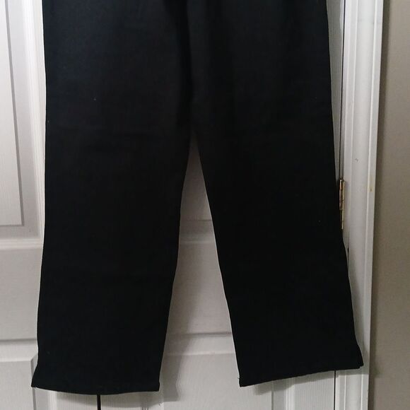 Quacker Factory black snowmen black wide leg jeans winter Sz Large (14/16) NWT - Picture 5 of 8